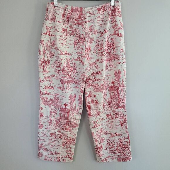 Vintage White Stag size 12 red & white prarie print graphic unique rare quirky - Picture 2 of 10